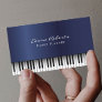 Piano Music Teacher Royal Blue Musical Business Card