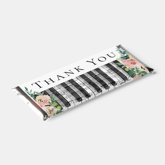 piano music thank you hershey bar favors (Angled)
