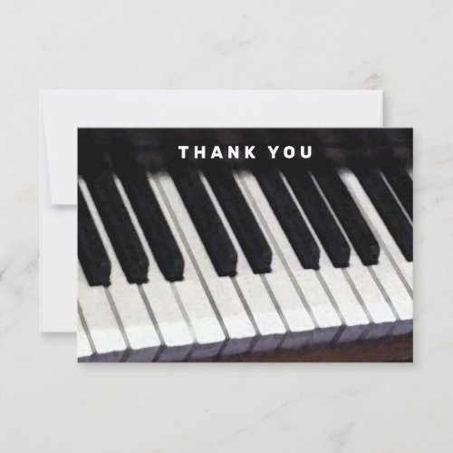 Piano Music Themed Thank You Card
