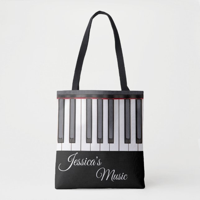 Piano Music Tote Bags for Piano Players (Front)