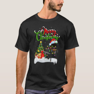 Piano Music Xmas Decorations Santa Piano Christma T-Shirt
