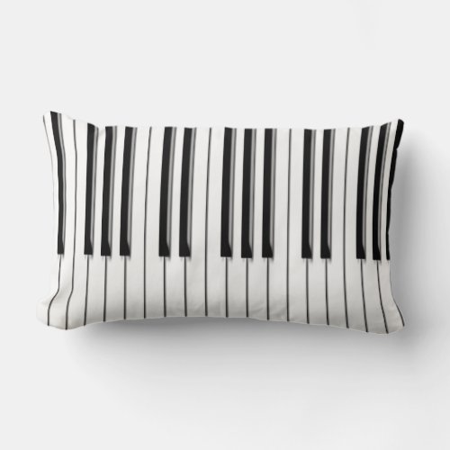 Piano musical lumbar pillow