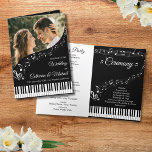 Piano Musical Notes Black & White Photo Wedding<br><div class="desc">Elevate your wedding day with the timeless sophistication of the Piano Music Black and White Musical Notes Wedding design. This captivating concept celebrates the elegance of piano keys and the artistry of musical notes, creating an enchanting atmosphere for music lovers who wish to infuse their special day with the harmony...</div>