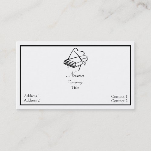 Piano Musician Business Card