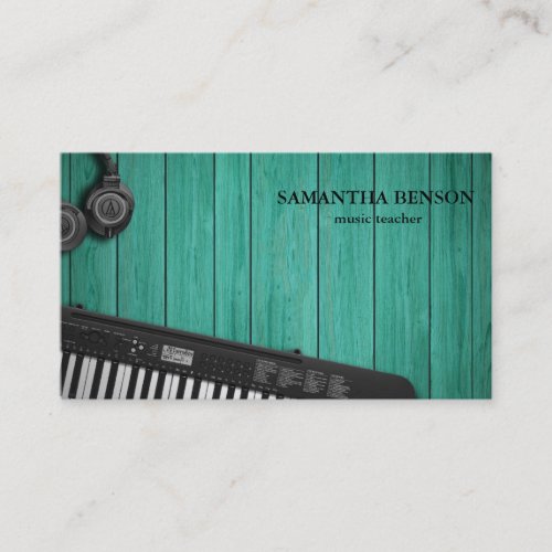 Piano Musician Business card with Music Note