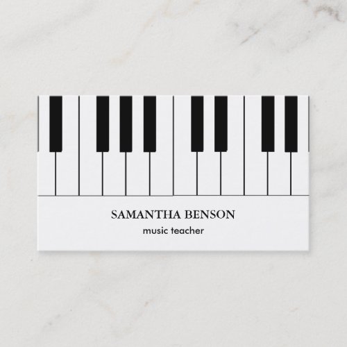 Piano Musician Business card with Music Note