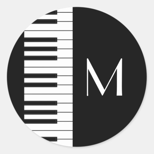Piano Musician Music Teacher Classic Round Sticker
