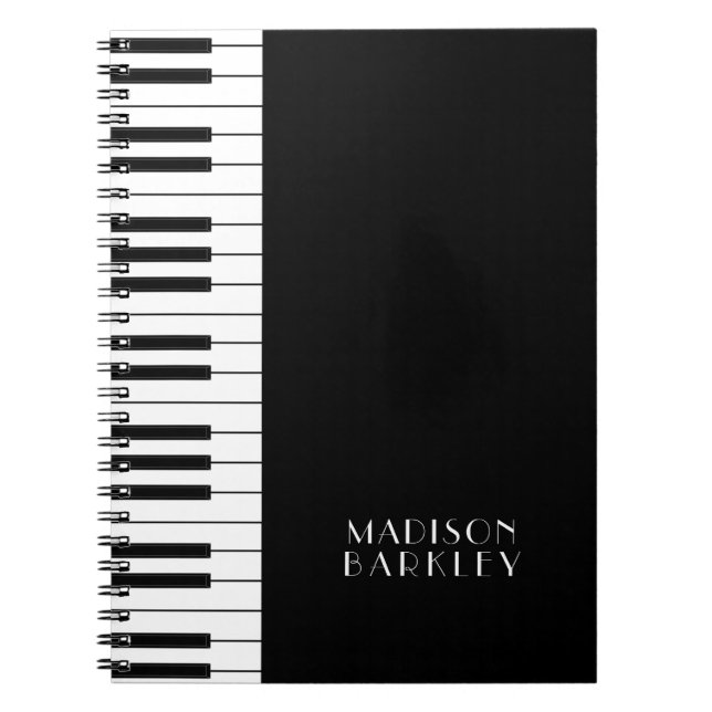 Piano Musician Music Teacher Notebook (Front)
