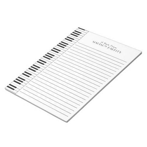 Piano Musician Music Teacher Notepad