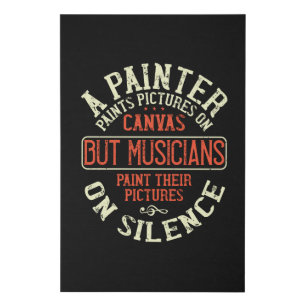 Piano - Musicians Paint Pictures Faux Canvas Print