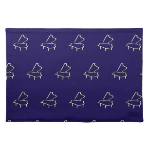Piano Navy Blue  Cloth Placemat
