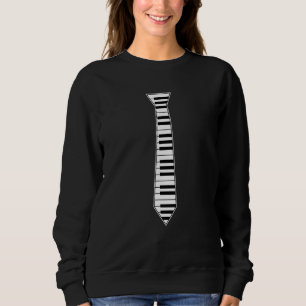 Piano Neck Tie Keyboard Music Player Instrument Sweatshirt