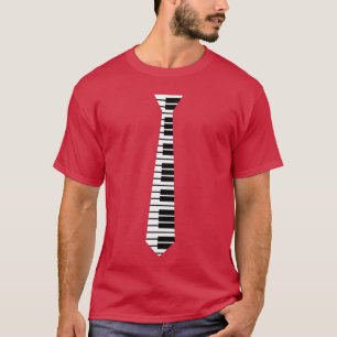 Piano Neckie Funny Humorous Keyboard Music Player T-Shirt