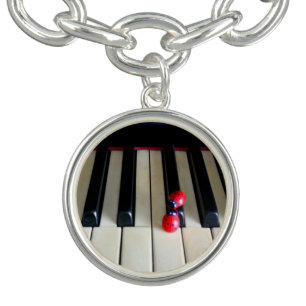 Piano - Nostalgia Charm Bracelet, Silver Plated Bracelet