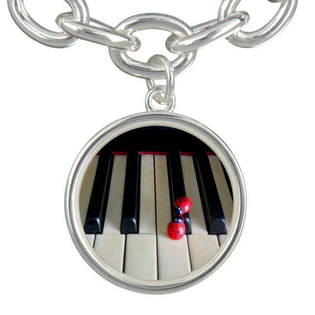 Piano - Nostalgia Charm Bracelet, Silver Plated Bracelet (Design)