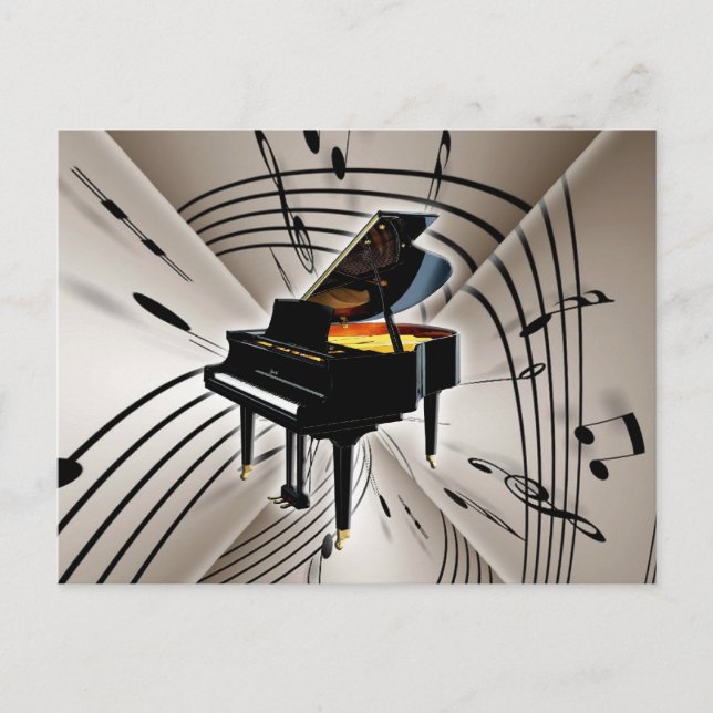 Piano Notes and Staff (Front)