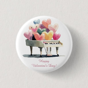 Piano of Love Hearts Button