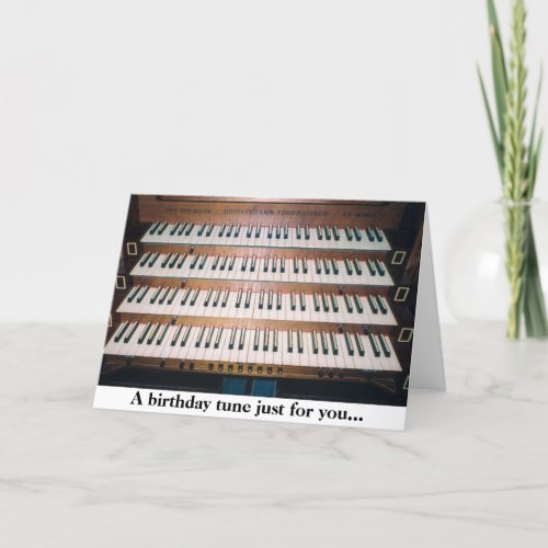 Piano Organ Keyboard Birthday Greeting Card