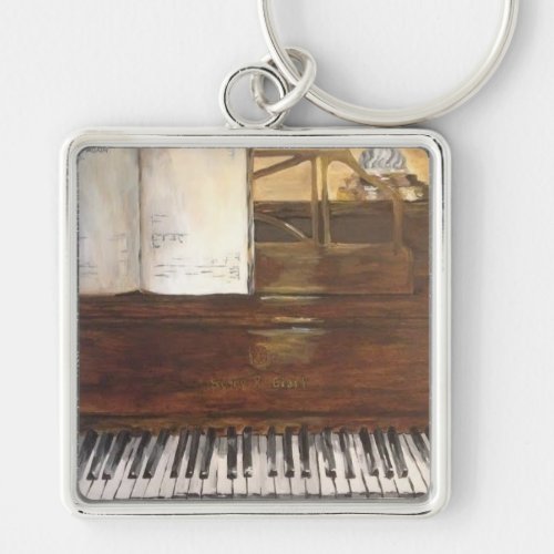Piano Painting Key chain by Willowcatdesigns