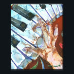 Piano Paper<br><div class="desc">8.5"x11" paper with "Crazy Fingers" Piano batik design by Sue C. Duda. Reasonable price for a popular design! Can be framed or slipped into a plastic sleeve as a page in a 3 ring binder.</div>