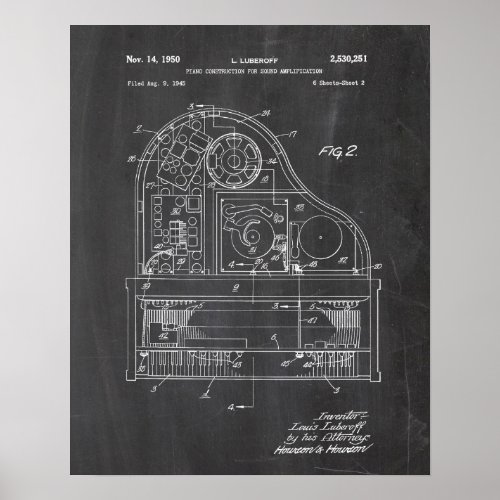 Piano Patent Poster