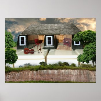 Piano Penthouse Sunset Poster by missprinteditions at Zazzle