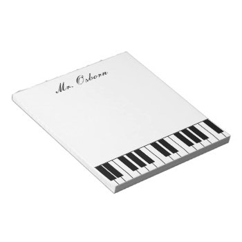 Piano Personalized Notepad by iHave2Say at Zazzle