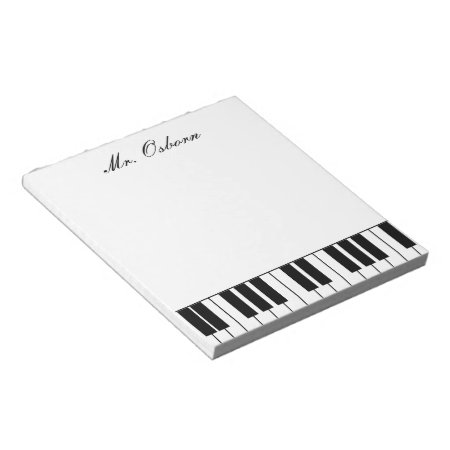 Piano Personalized Notepad