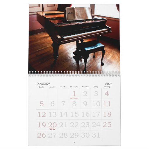Piano Photo Wall Calendar | Zazzle