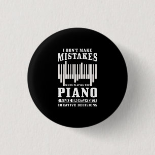 Piano Pianist Gift Button