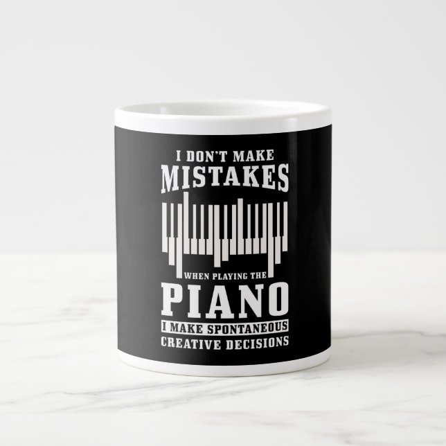 Piano Pianist Gift Giant Coffee Mug (Front)