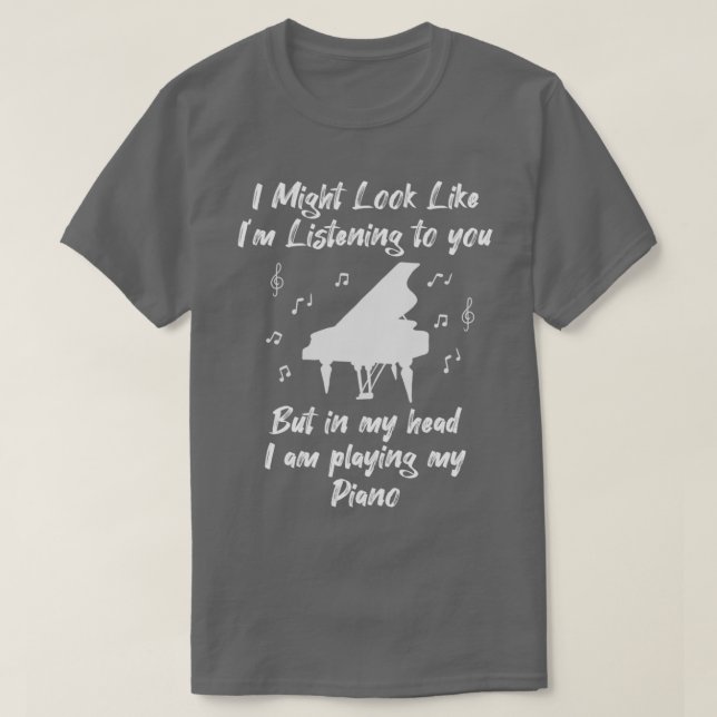 Piano Pianist Instrument Teacher Gift  T-Shirt (Design Front)