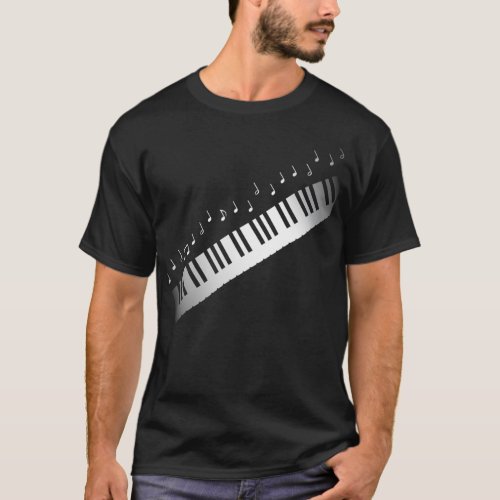 Piano Pianist Keyboard Music Notes  T_Shirt