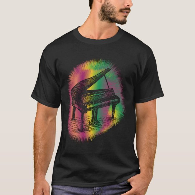 Piano Pianist Musician Instrut Piano Music T-Shirt (Front)