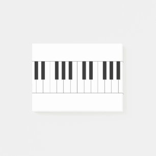piano, piano keys post-it notes