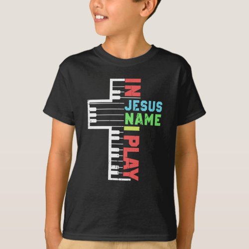 Piano Piano Music Jesus T_Shirt