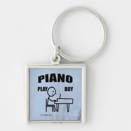 Piano Play Boy Keychain