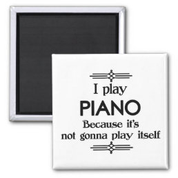 Piano - Play Itself Funny Deco Music Magnet