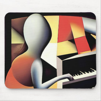 Piano Player - Airbrush Art Mouse Pad