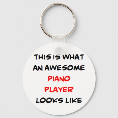 piano player awesome keychain