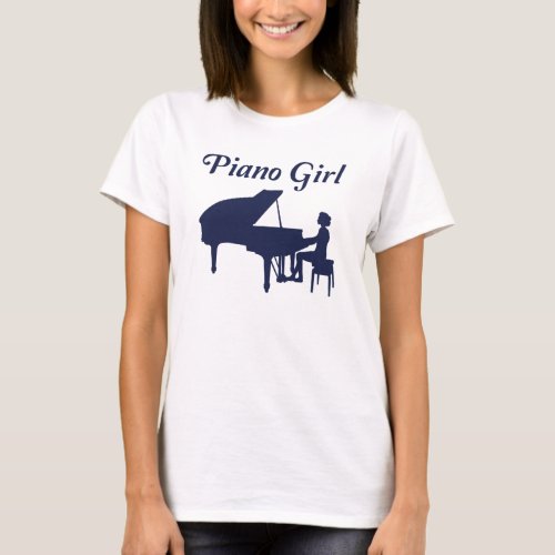 Piano Player Grand Piano Pianist Women Girls Gift T_Shirt
