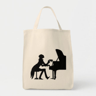 Piano Player Large Tote Bag