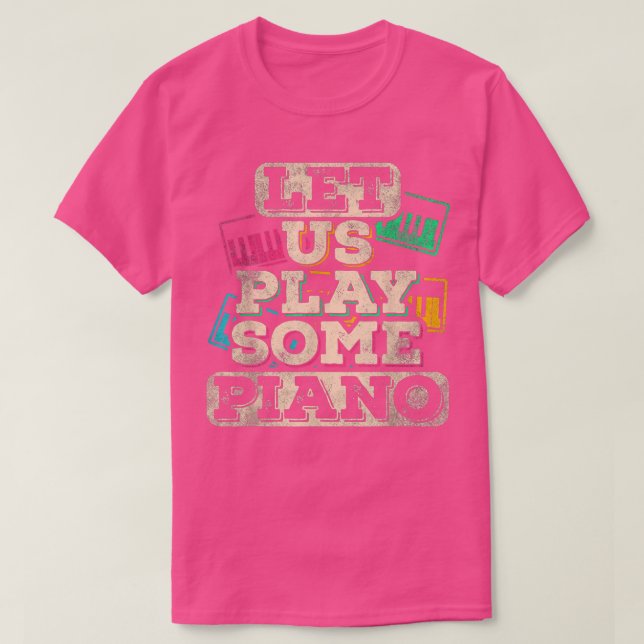 Piano Player Music Musical Instrument  T-Shirt (Design Front)