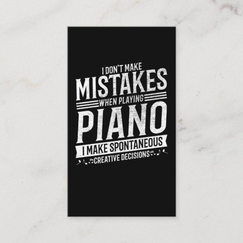 Piano Player Musical Instrument Music Pianist Business Card