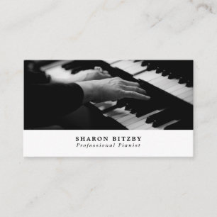 Piano Player, Musician, Music Industry Business Card