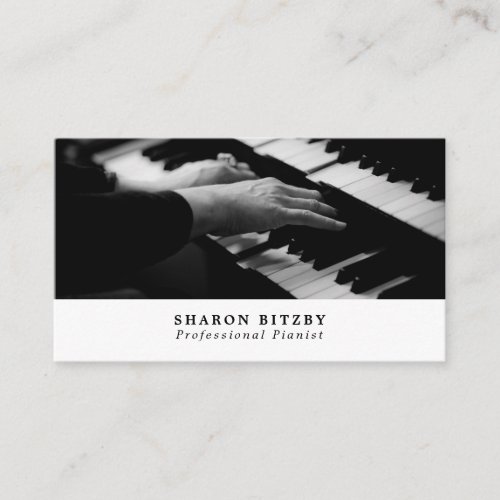 Piano Player Musician Music Industry Business Card