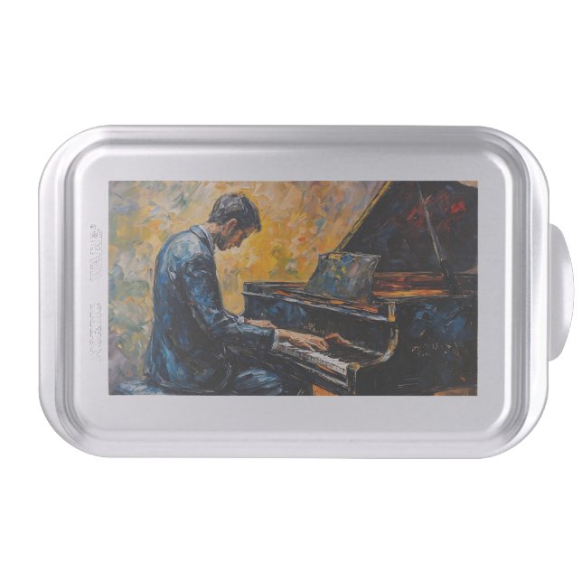 Piano Player - Oil Painting Cake Pan (Front)