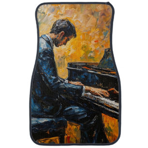 Piano Player - Oil Painting Car Floor Mat