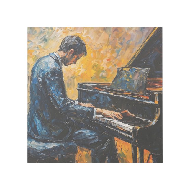 Piano Player - Oil Painting Gallery Wrap (Front)