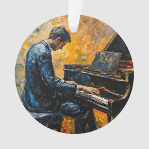 Piano Player - Oil Painting Ornament